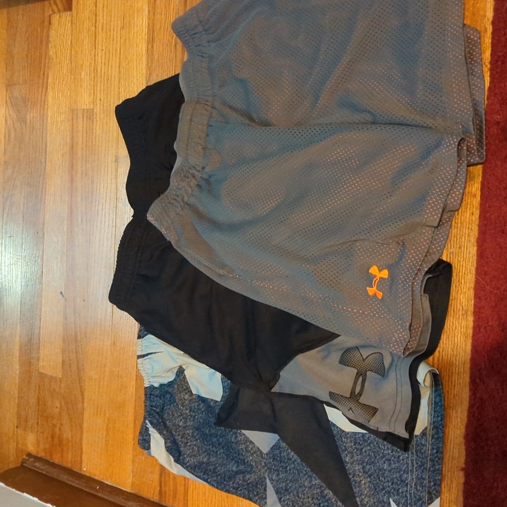 3 pair boys shorts Under Armour & Nike